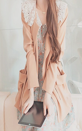 Vestido con estampado y Abrigo