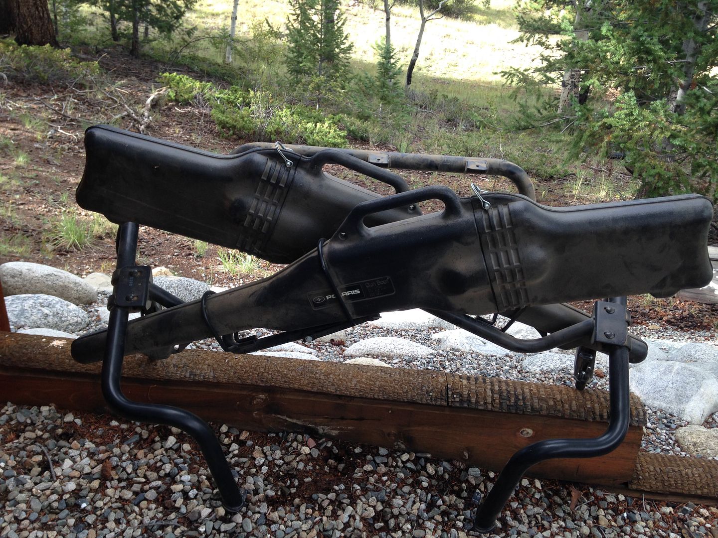 Polaris lok n ride rifle rack w scabbards for sale Polaris RZR Forum