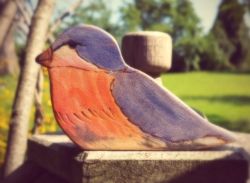 Simple Gifts Original Eastern Bluebird  -Wooden Bird - Nature Table