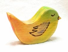 Simple Gifts Original Whimsically Sleepy Bird - Wooden Bird - Nature Table