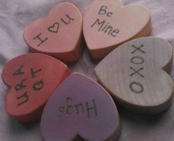 Wooden Message Hearts Valentine's Day Gift