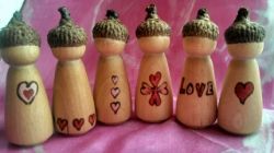 Valentine's Day Love Themed PegCorn Dolls