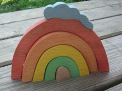 Wooden Rainbow Stacking Puzzle