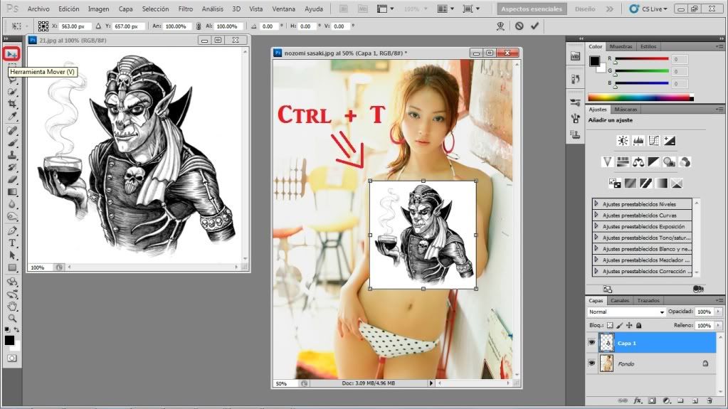 Hacer efecto tatuaje con PhotoShop CS5. Muy Fácil.