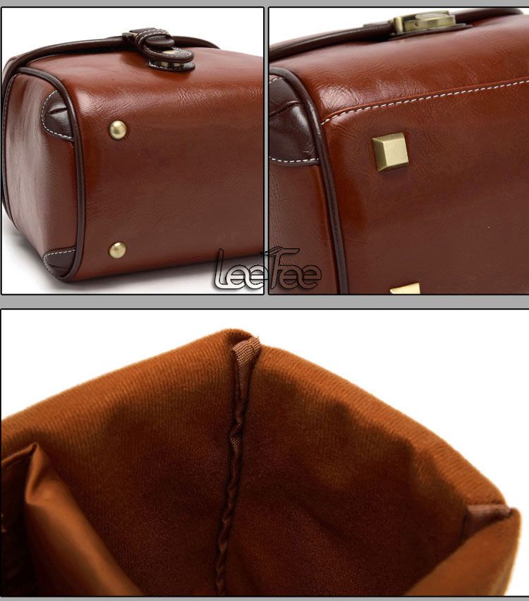 Vintage Leather Camera Shoulder Carry Bag Waterproof For DSLR Canon