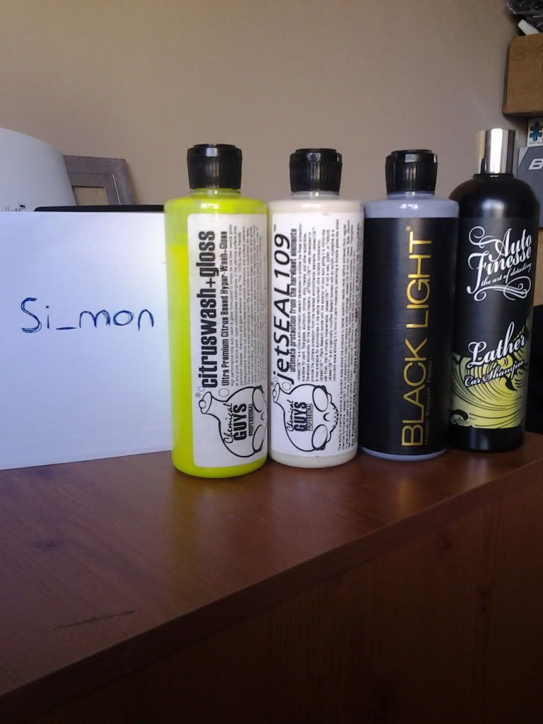 cg blacklight, jetseal, citrus w&g auto finesse lather Detailing World Forum