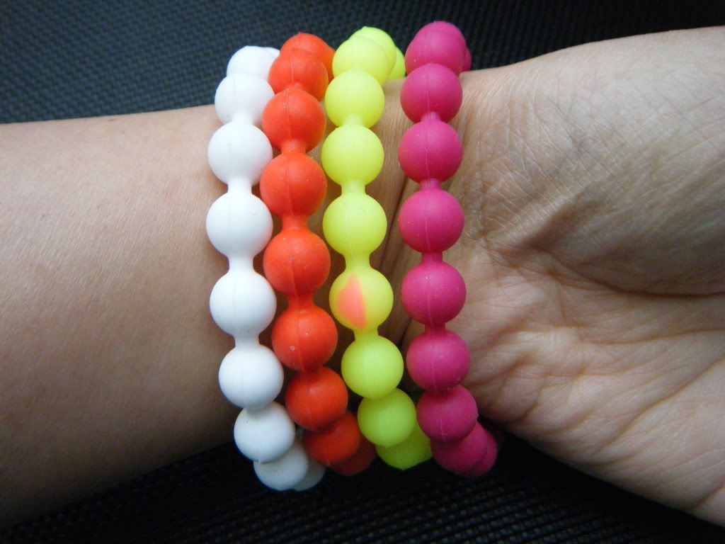FASHION NEON UNISEX CLUBBING RUBBER BALL SILICONE WRIST BRACELET BAND