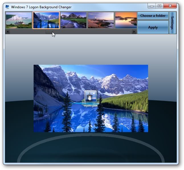 Windows 7 Logon Background Changer