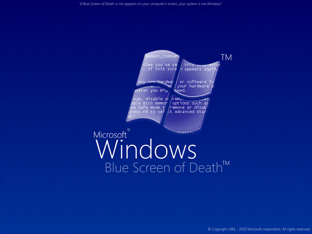 Windows Blue Screen of Death