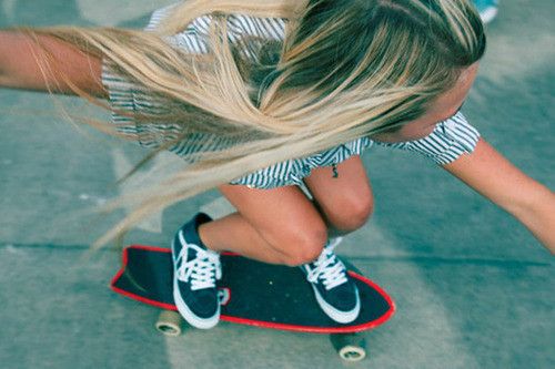 Short Board Skater Girl