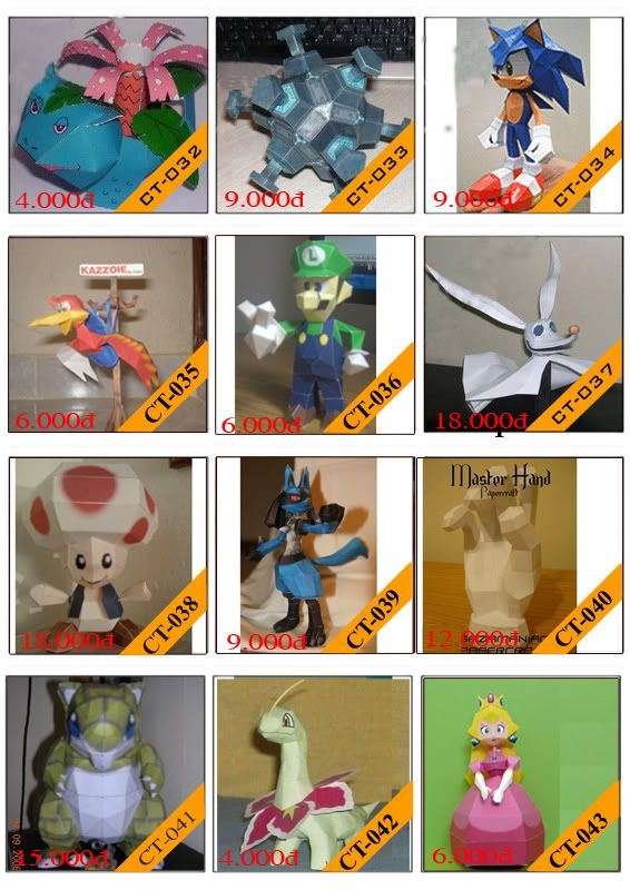 Bán mô hình giấy 3D chưa thành phẩm với 3,000 mẫu. - 3