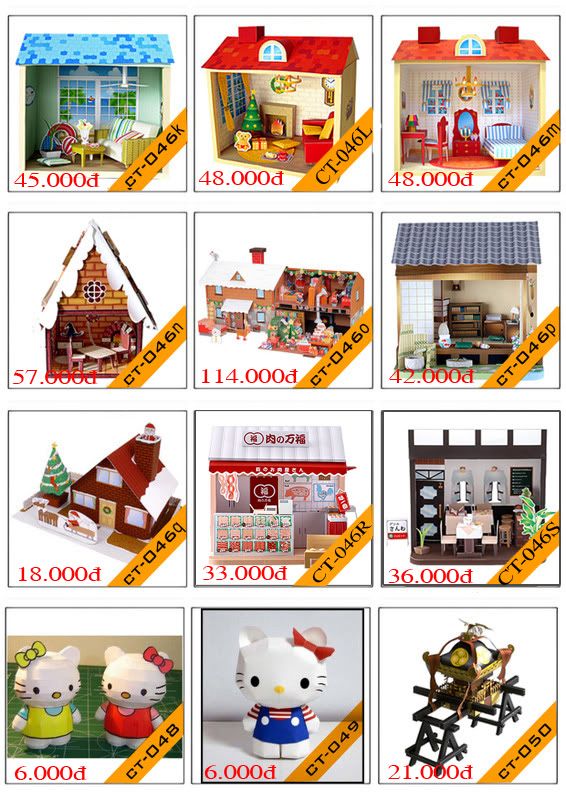 Bán mô hình giấy 3D chưa thành phẩm với 3,000 mẫu. - 5