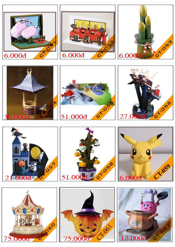 Bán mô hình giấy 3D chưa thành phẩm với 3,000 mẫu. - 7