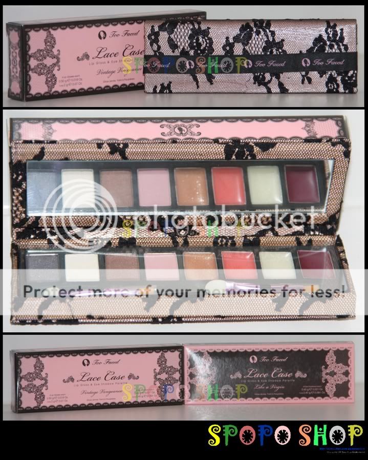 Too Faced LaceCase Vintage Vengeance Lip Gloss Eye Shadow Palette