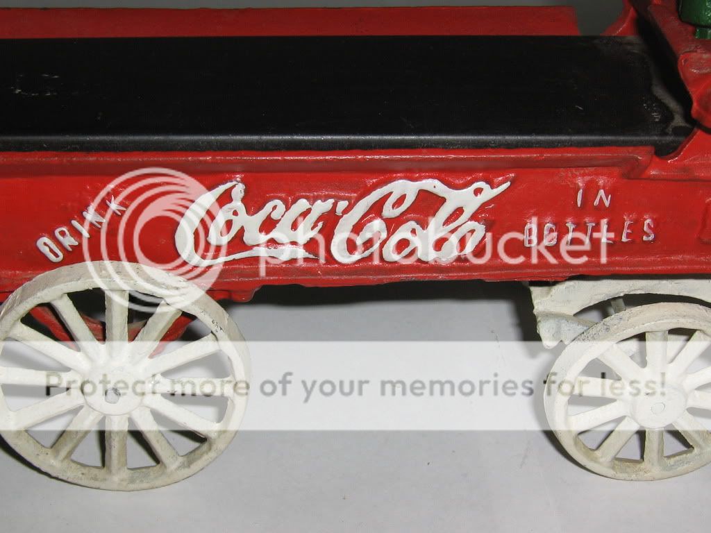 Coca Cola Vintage Cast Iron Horse Drawn Wagon  