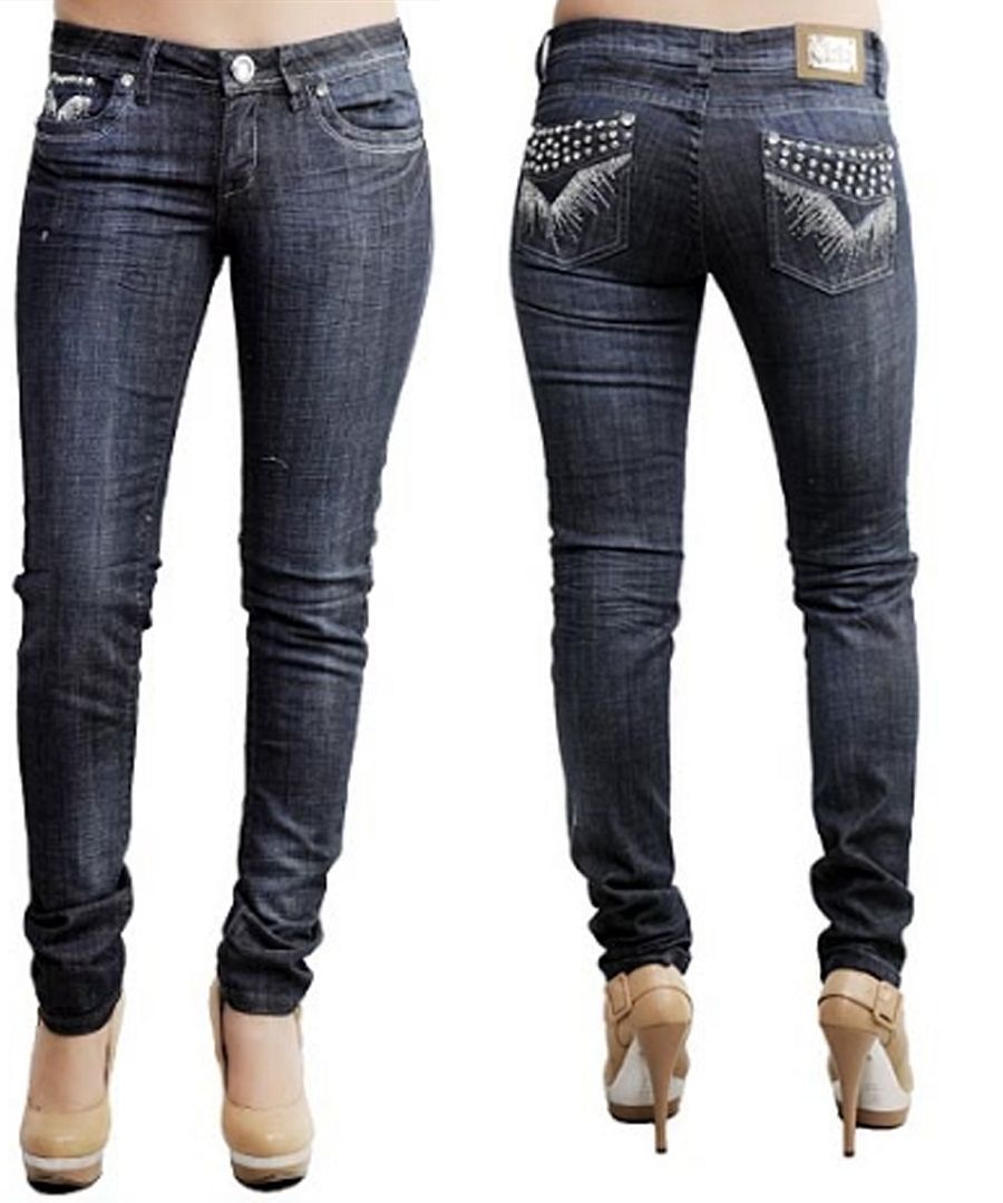 Women Skinny Jeans with stones