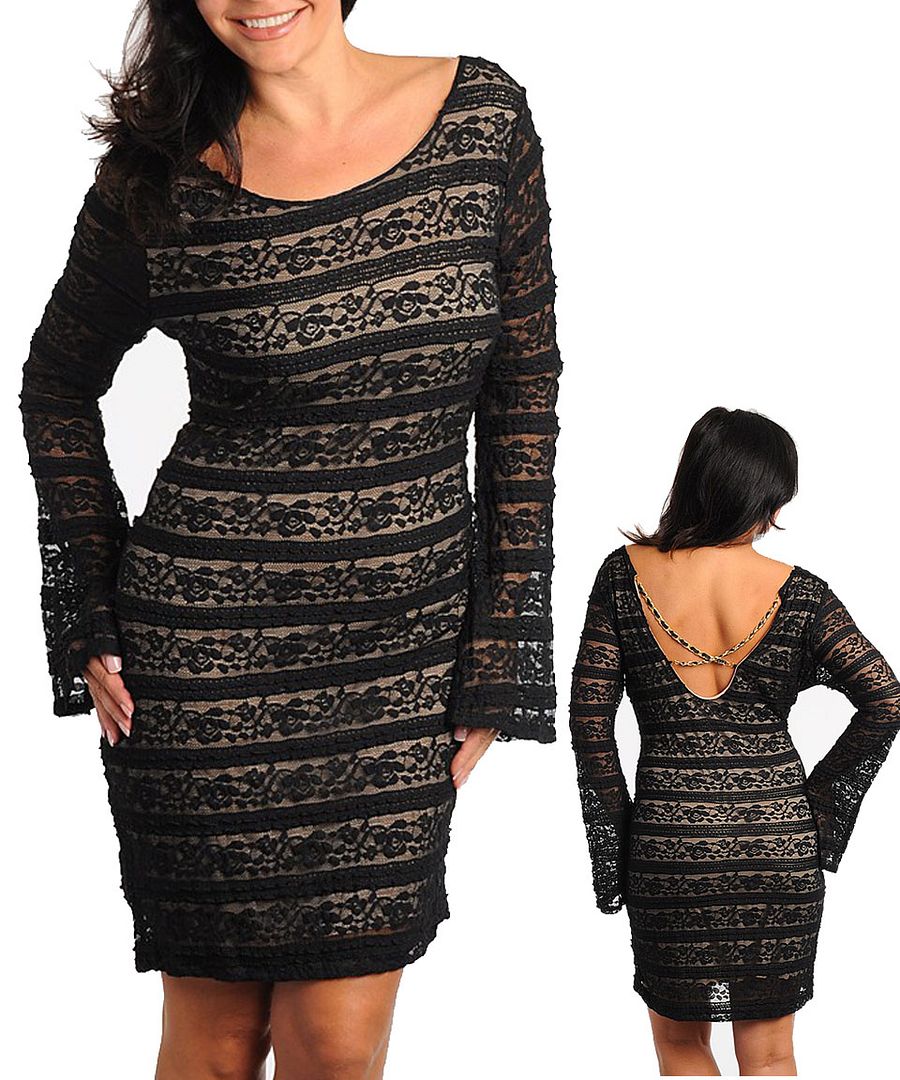 Plus size cocktail lace dress 