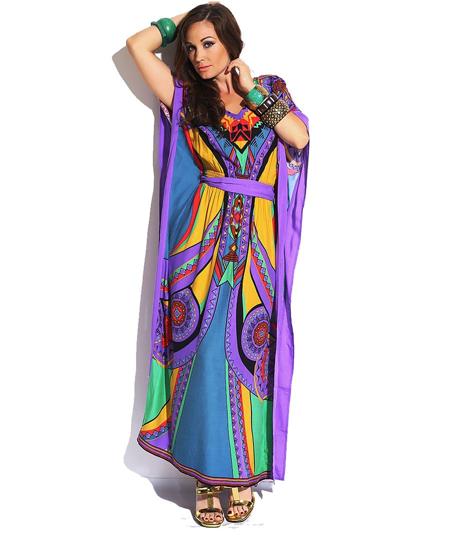 Purple Kaftan Maxi Dress