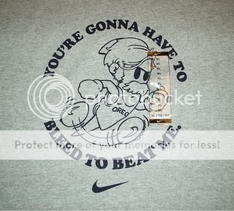   mascot t shirt you re gonna have to bleed to beat me new with tag