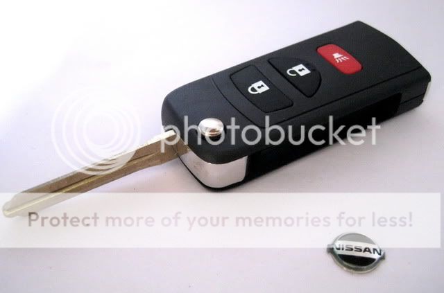 Premium quality detachable Nissan flip key remote case and uncut key 