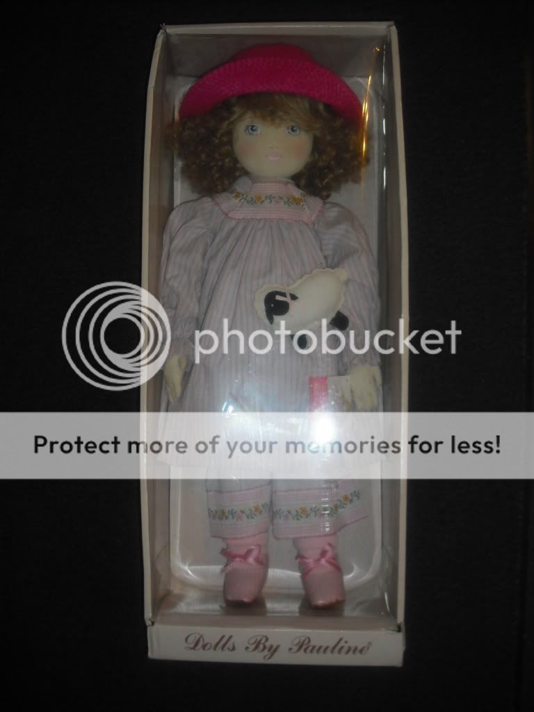 23 Cloth Doll By Pauline Vtg Collectible Girl Nursery Rhyme Mary NIB 