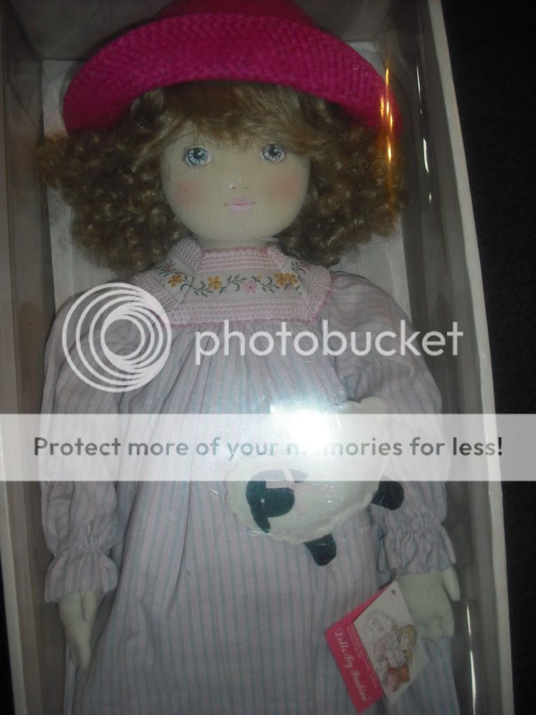 23 Cloth Doll By Pauline Vtg Collectible Girl Nursery Rhyme Mary NIB 