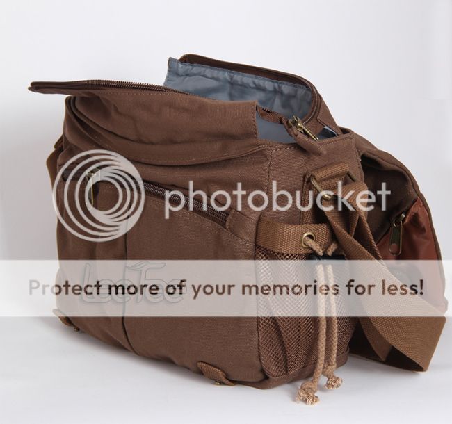 Vintage Waterproof Canvas Camera Shoulder Messenger Travel Bag Nikon Canon Sony