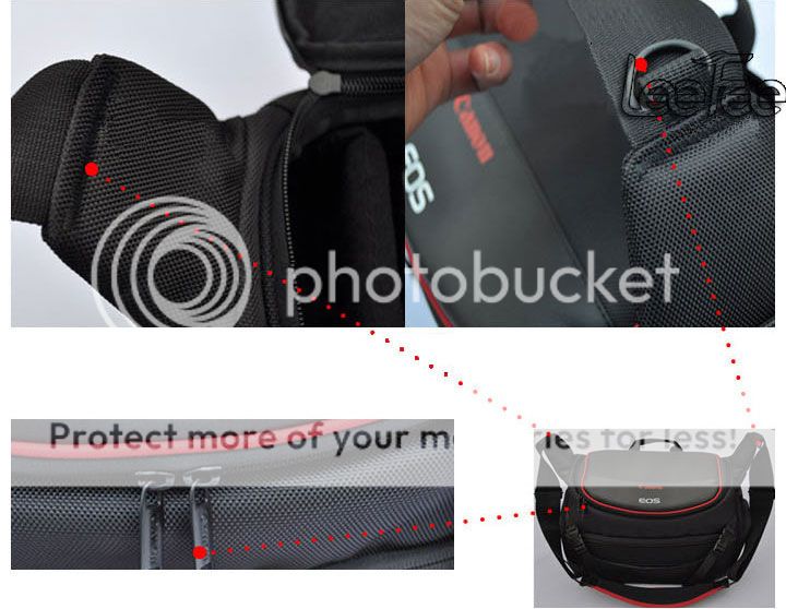 Large Waterproof Shoulder Camera Case Insert Bag for DSLR SLR Nikon Canon Pentax