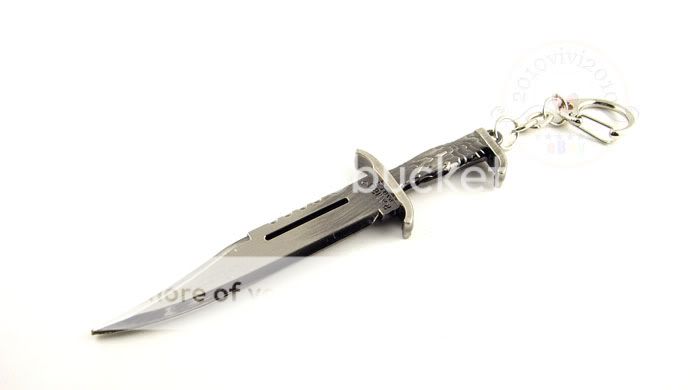 First Blood RAMBO Knife Sword Alloy Keychain Ring Collection Gift of 
