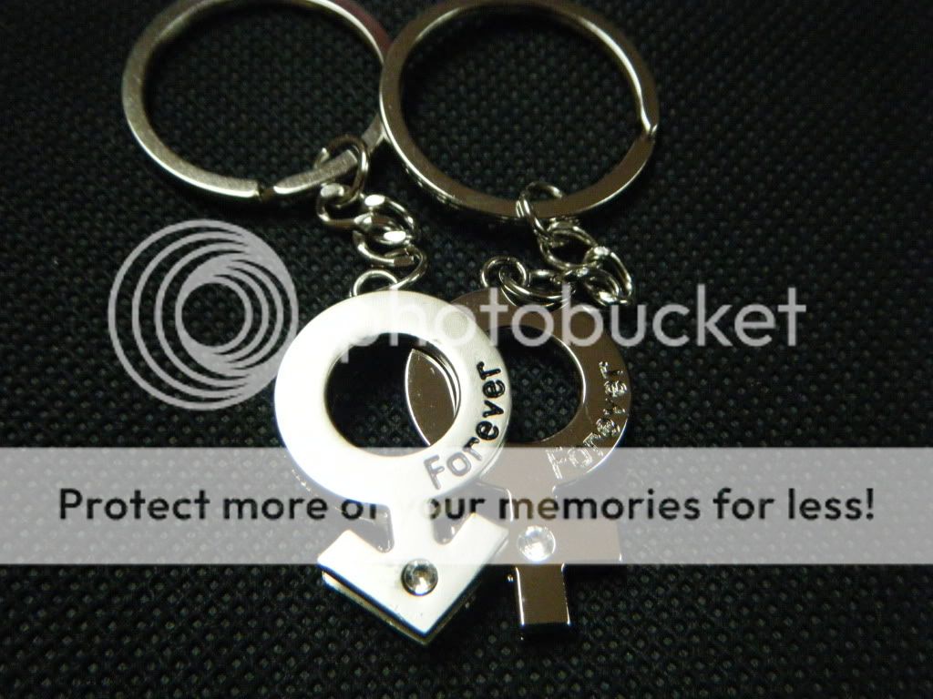 lovers jigsaw male & female symbol love you forever set of 2 key