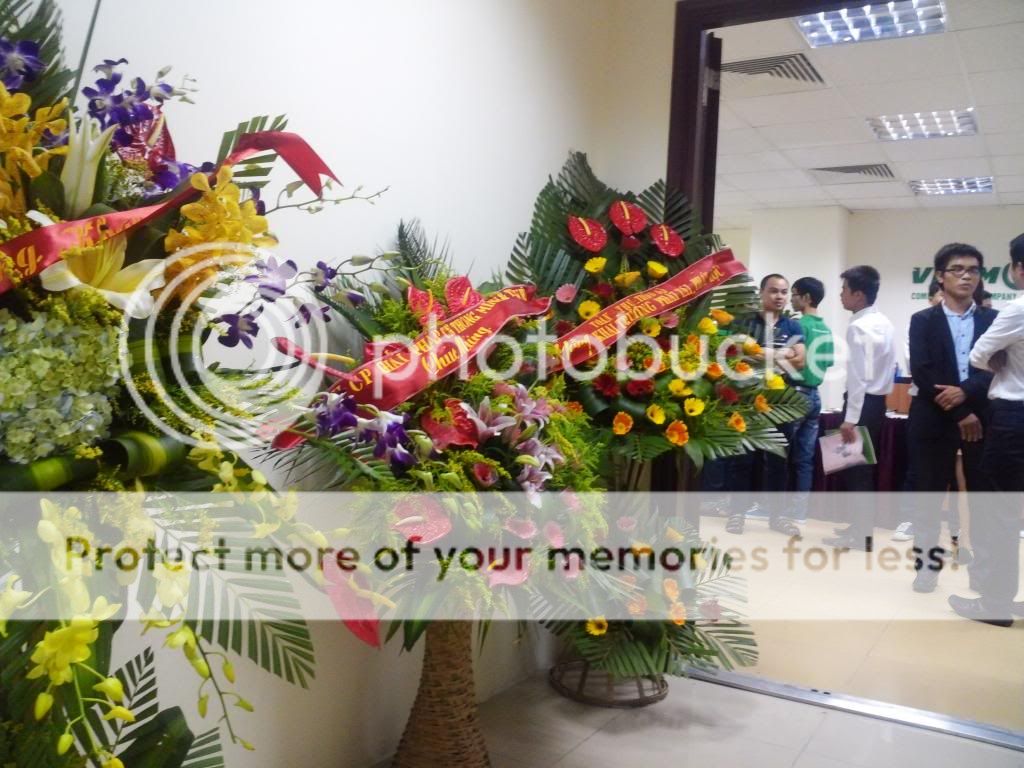 Những lẵng hoa tươi thắm mừng khai trương VietMoz